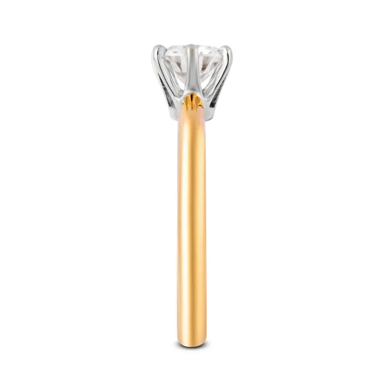 Pierścionek z dwukolorowego złota z diamentem-1052 Pierścionek z dwukolorowego złota z diamentem-1052